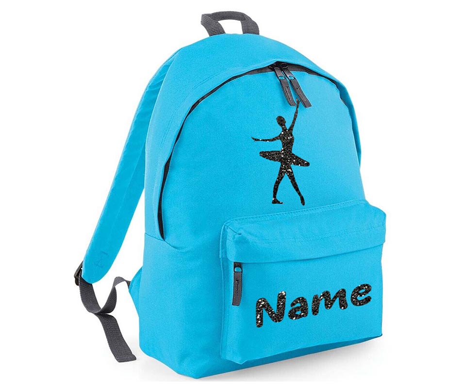 Personalised Gymnastics Ballet Dancer School Backpack Kids Any Name Text Girls