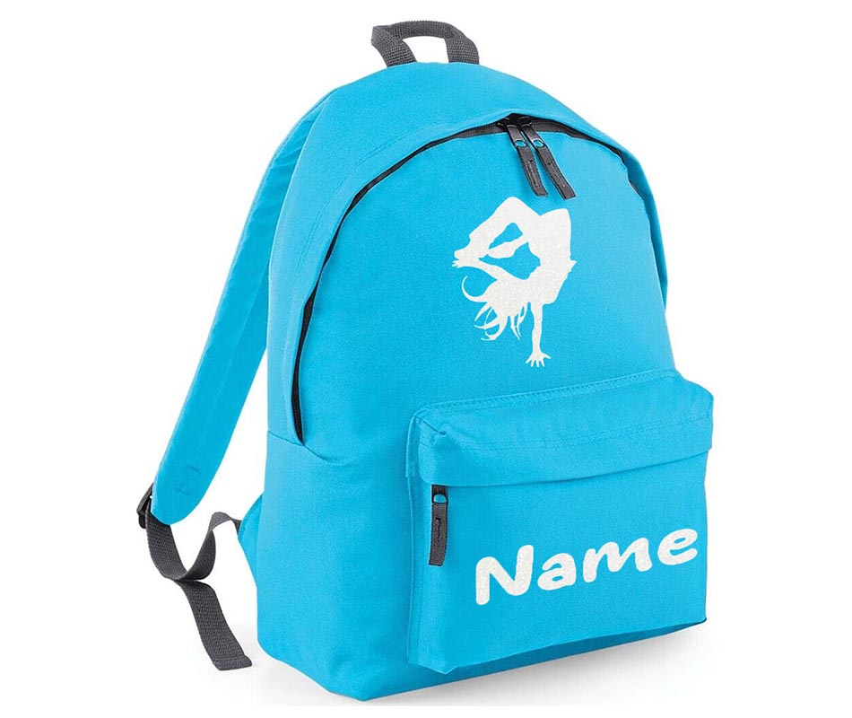 Personalised Gymnastics Street Leader School Backpack Kids Any Name Text Girls