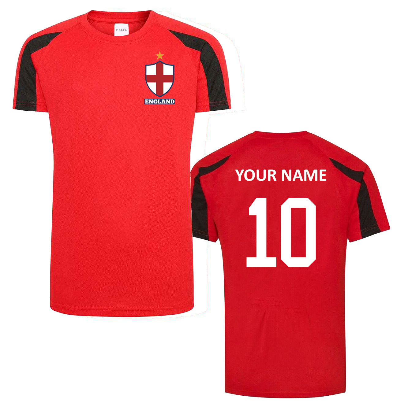 Children Personalised England Flag Badge Football Kits