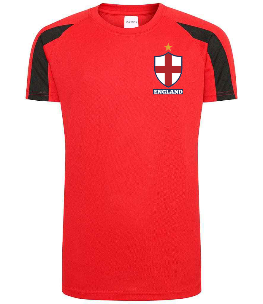 Children Personalised England Flag Badge Football Kits