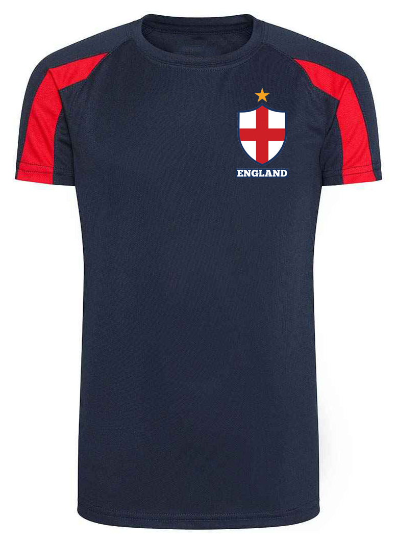 Children Personalised England Flag Badge Football Kits