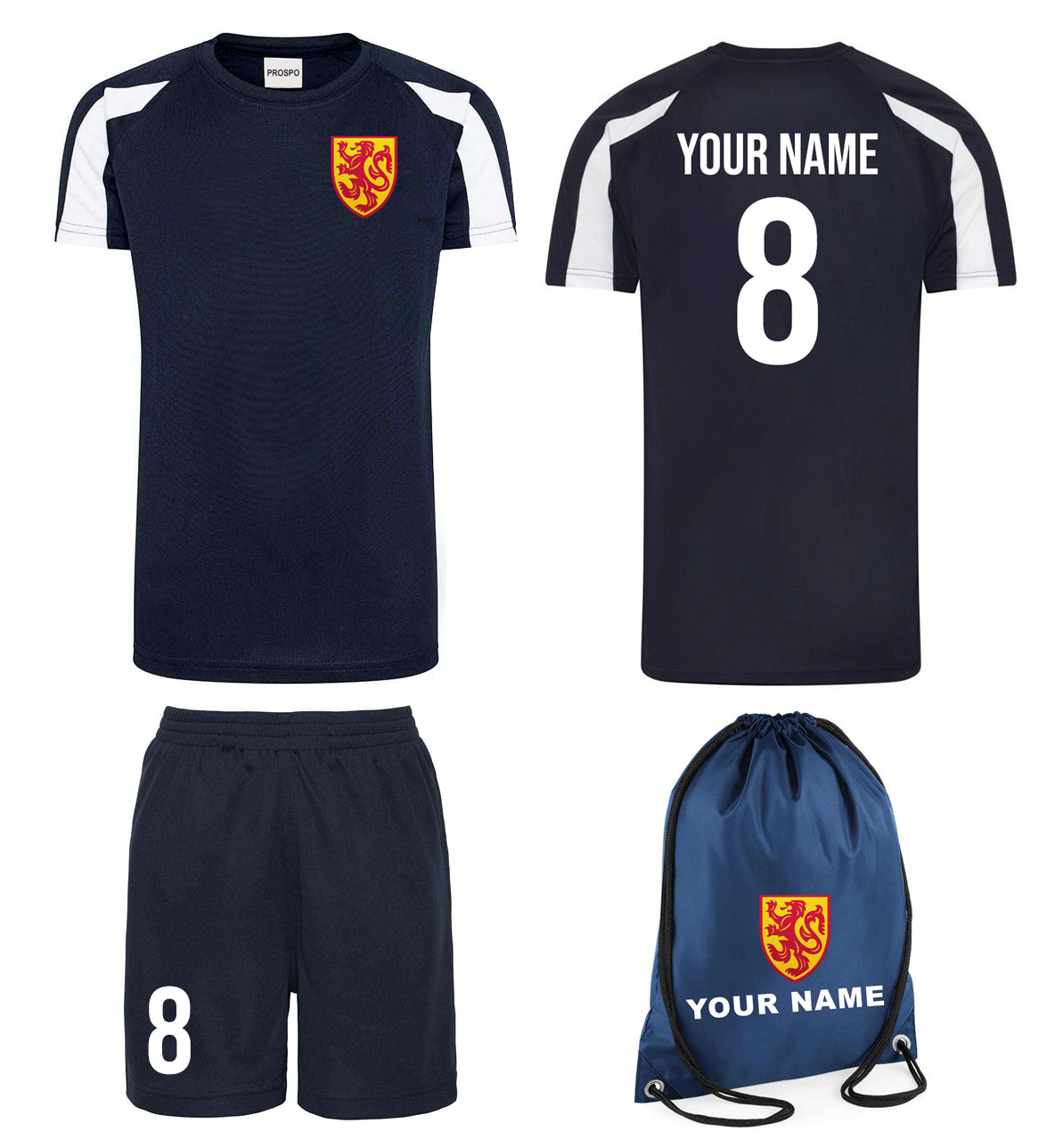 Personalised Scotland Style Football Kits Customised Shirts Shorts and Socks