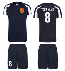 Personalised Scotland Football Kits Navy and White Football Shirts and Shorts