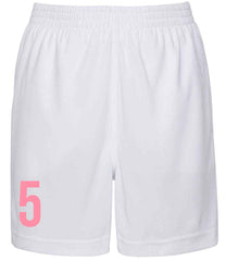 Personalised Wales Style Football Kits Pink & White Customised Shirts and Shorts