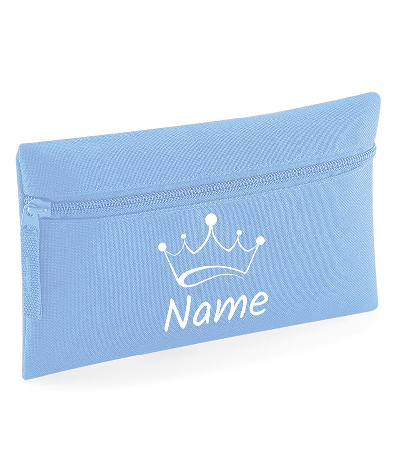 Personalised Pencil Case Crown Name School Equipment Pens Bag Case