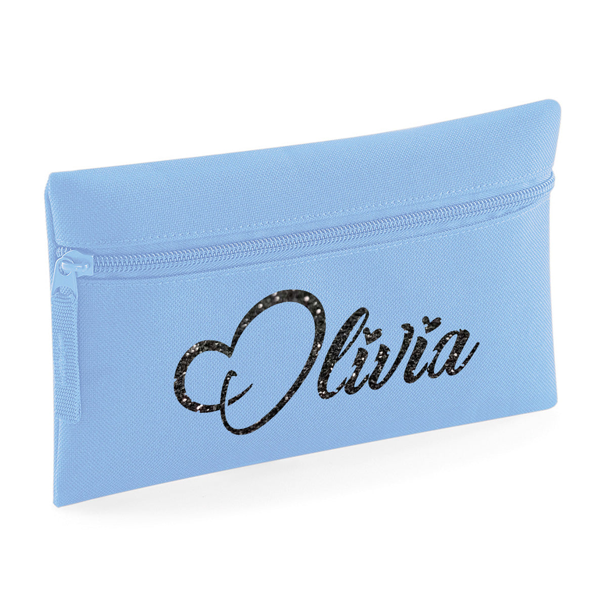 Personalised Pencil Case with Glitter Name School Equipment Pens Bag Case Best Gift