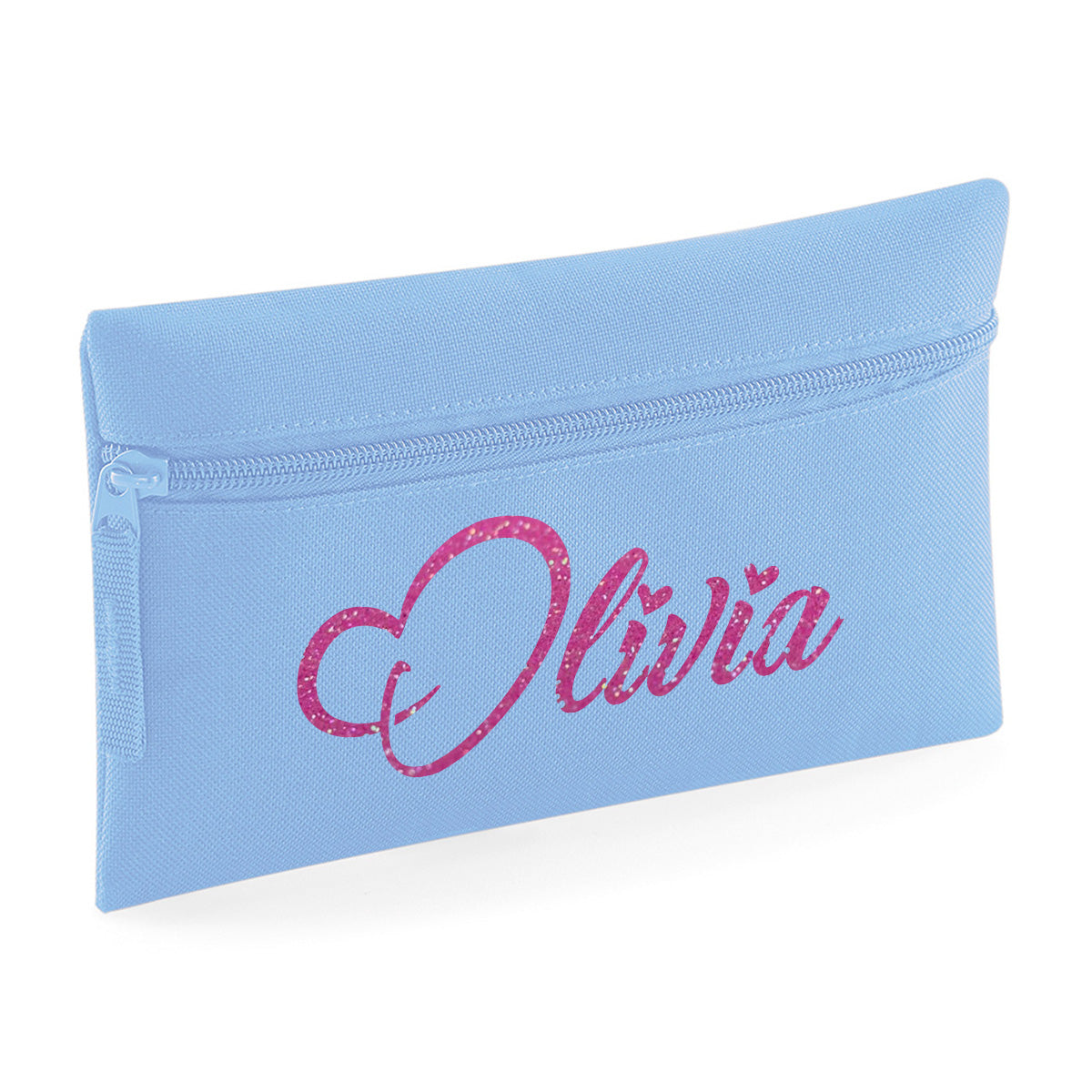 Personalised Pencil Case with Glitter Name School Equipment Pens Bag Case Best Gift