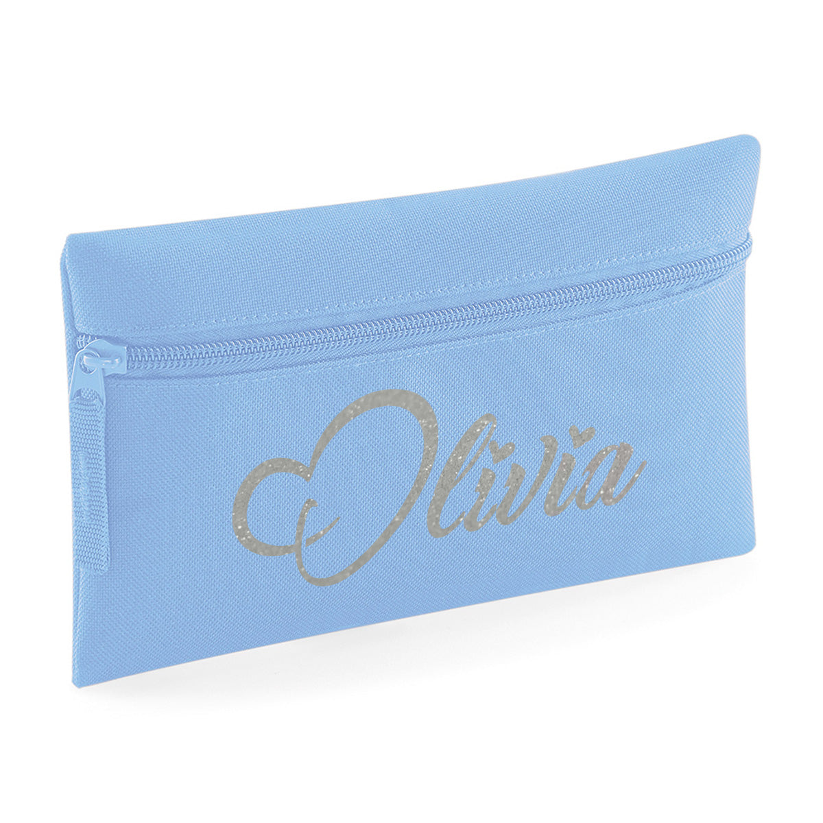 Personalised Pencil Case with Glitter Name School Equipment Pens Bag Case Best Gift