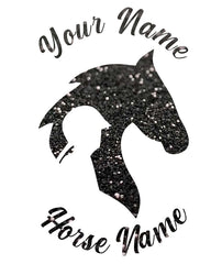 Equestrian Sticker With Your Name