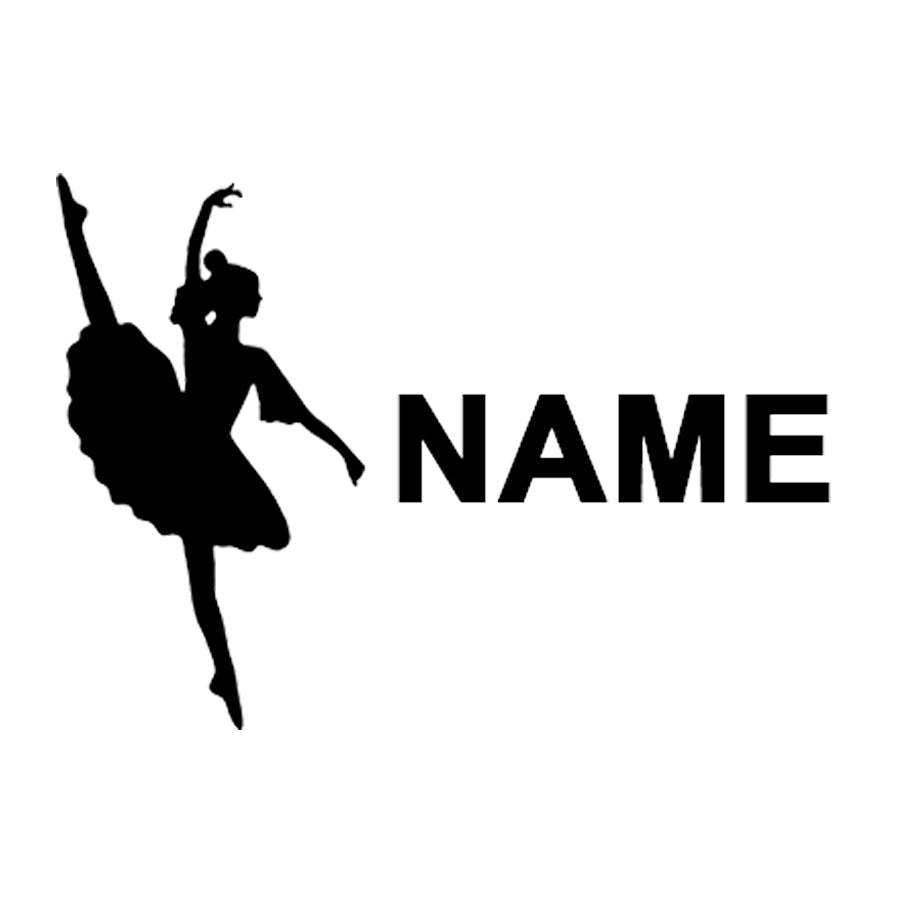 Gymnastics Ballet Dancing Girl Stickers - Personalised With Your Name