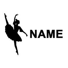 Gymnastics Ballet Dancing Girl Stickers - Personalised With Your Name