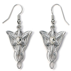 The Lord Of The Rings Silver Plated Evenstar Hook Earrings