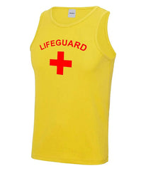 Prospo® Mens Lifeguard Yellow Cooltex Fancy Dress Beach Party Vest TOP