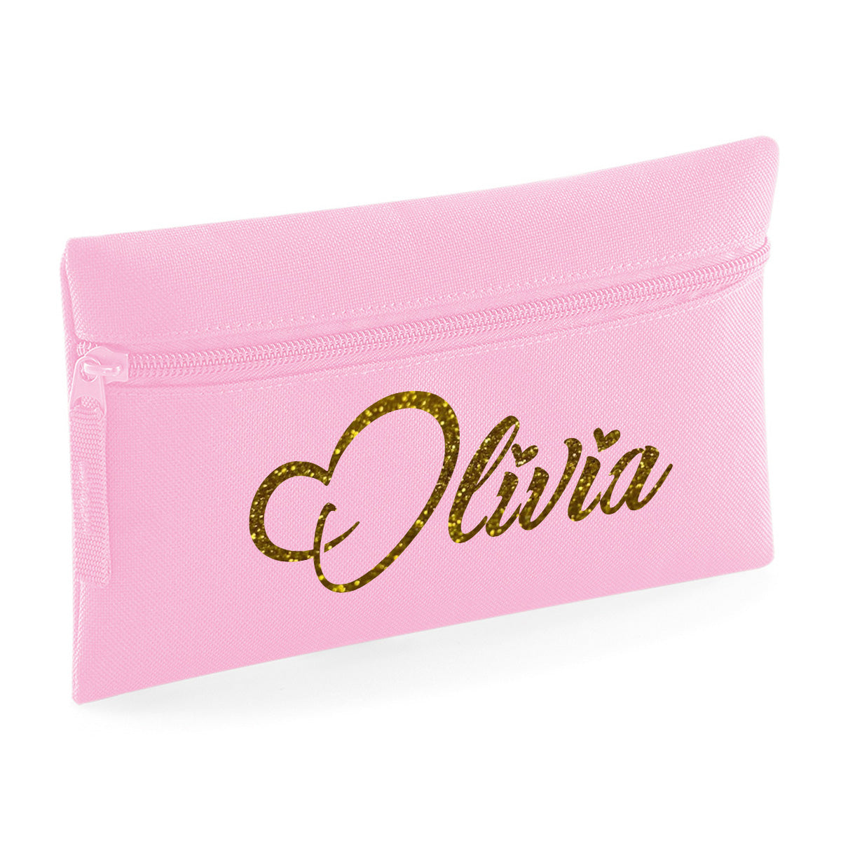 Personalised Pencil Case with Glitter Name School Equipment Pens Bag Case Best Gift