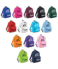 Personalised Equestrian School Backpack Bag Any Name Text Kids PE Kit Girls Boys Gift