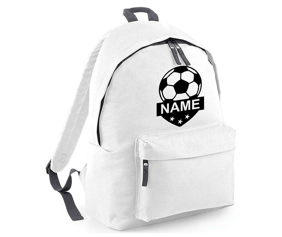 Personalised Football School Backpack Bag Kids Any Name Text Girls Boys Rucksack Casual and Travel Bag PE Kit