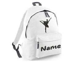 Personalised Gymnastics Ballet Dancer School Backpack Kids Any Name Text Girls