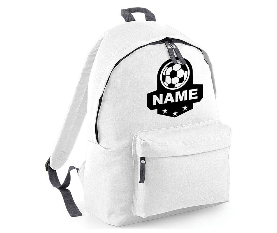 Personalised Football School Backpack Bag Kids Any Name Text Girls Boys Rucksack Casual and Travel Bag PE Kit