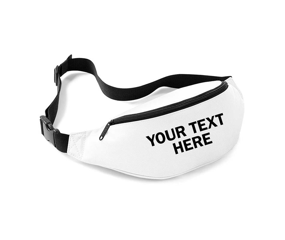 Personalised Printed Belt Bag Fanny Pack Festival Money Belt Purse Hip Wallet