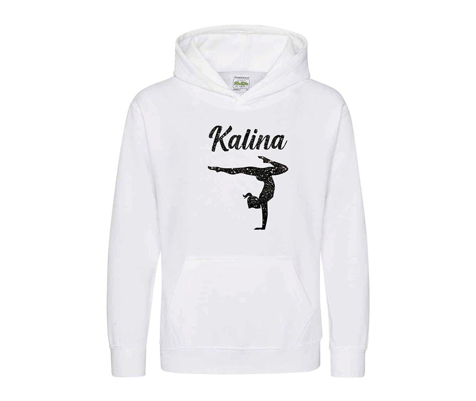 Personalised Ladies Gymnastics Hoodie Jumper Top Workwear Sportswear Outerwear Women Hoodies