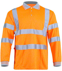 Warrior HiVis Long Sleeve Polo Shirt