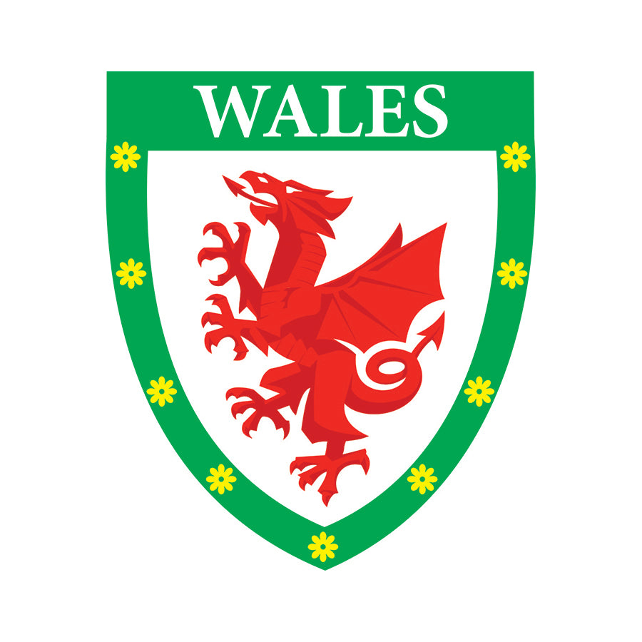 Wales Flag Badge Stickers - Personalised With Your Name