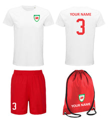 Personalised Wales Style Football Kits Customised Shirts Shorts and Kit Bags