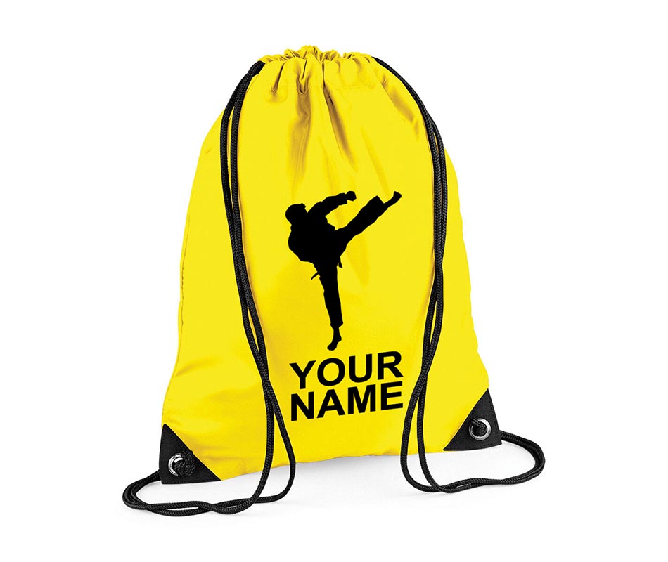 Personalised Unisex Martial Arts Pull String Bag Drawstring Ballet Kids Gift Casual Backpack