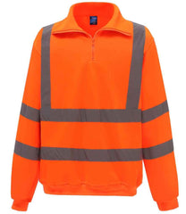 Yoko HiVis Zip Neck Sweatshirt