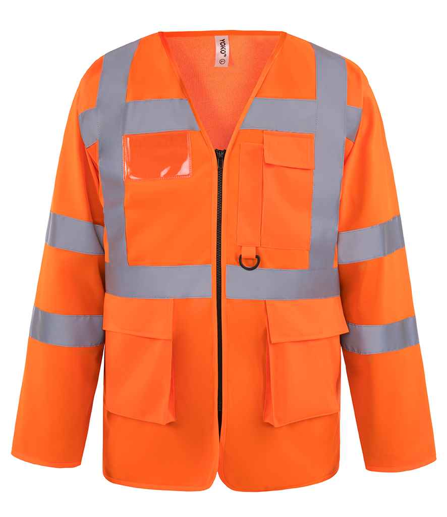 Yoko HiVis Executive Long Sleeve Waistcoat