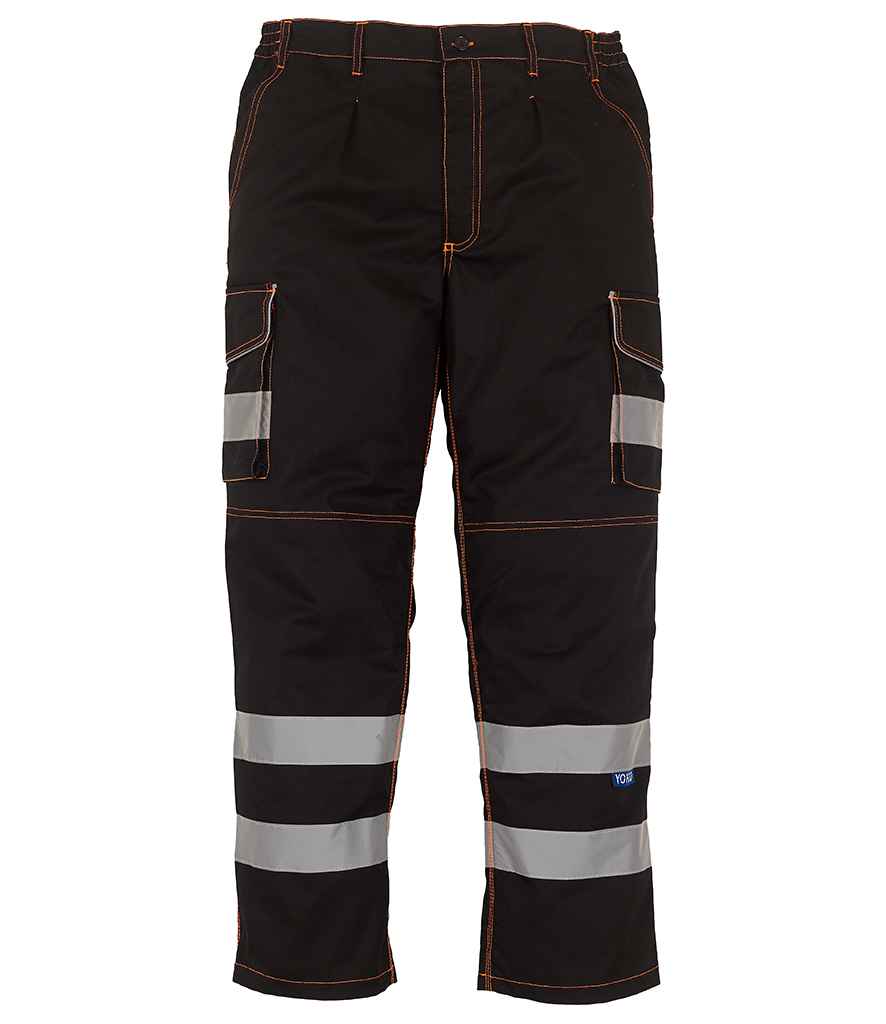 Yoko HiVis Cargo Trousers with Knee Pad Pockets