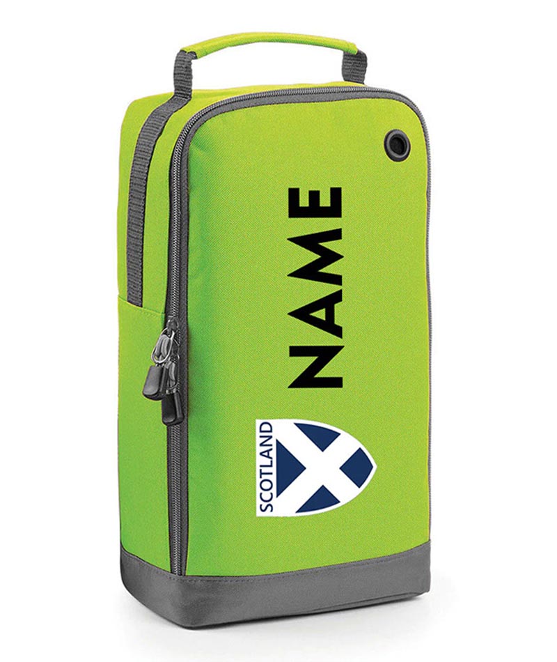 Personalised Scotland Boot Bag Sports School Gym PE Accessory Customised Kit Bag