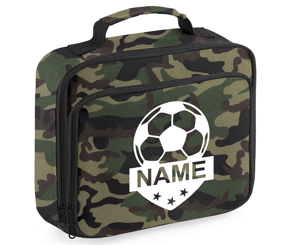 Personalised Football Name Lunch Bag Boys Girls Insulated Children School Dinner