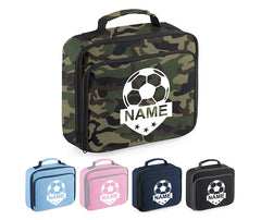 Personalised Football Name Lunch Bag Boys Girls Insulated Children School Dinner