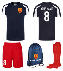 Personalised Scotland Football Kits Custom Shirts Shorts Kit Bags and Socks