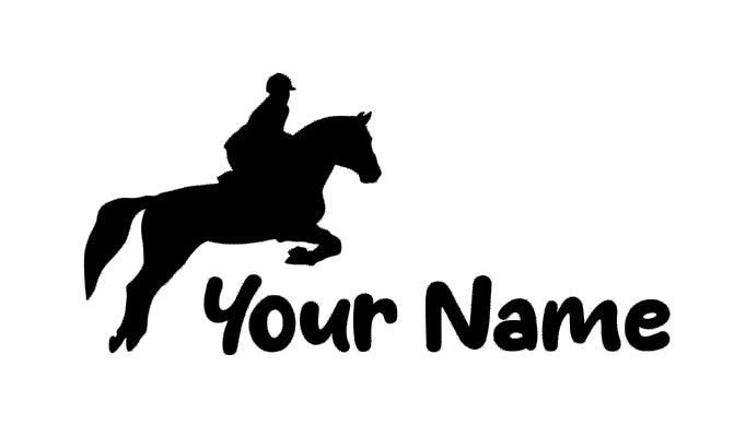 Equestrian Stickers - Personalised With Your Name