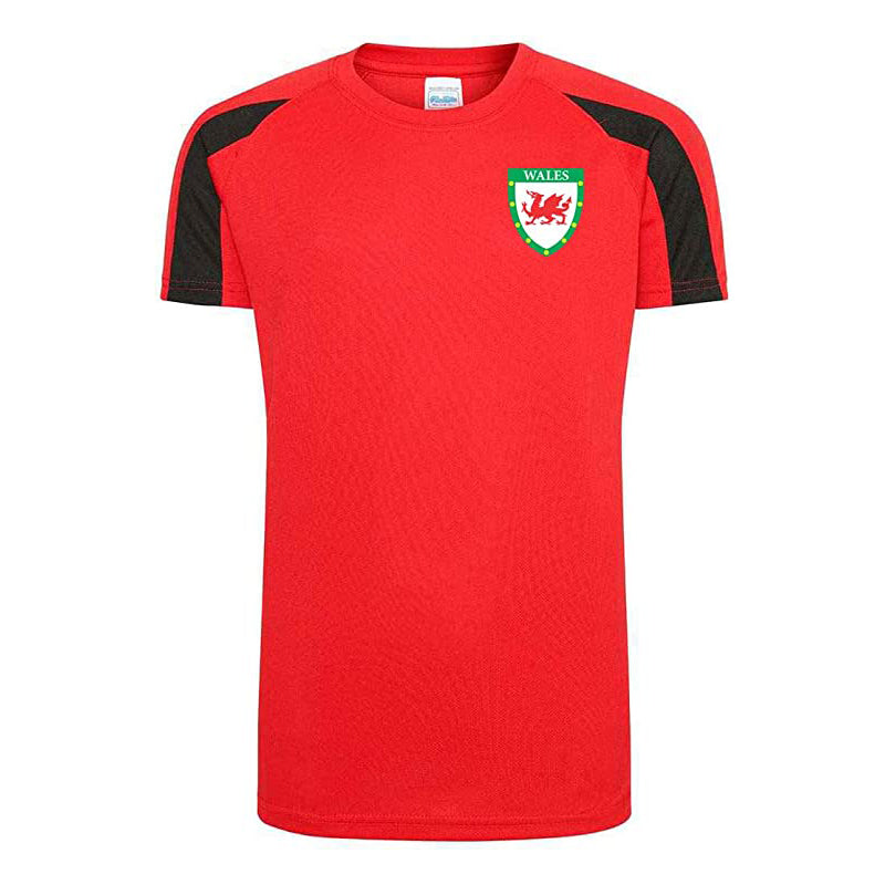 Prospo® Kids Personalised Red White Wales Style Football Kit Bag Youth Football Wales Boys Or Girls Football Jersey Child Football Kit