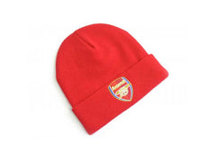 ARSENAL CREST KNITTED TURN UP HAT RED