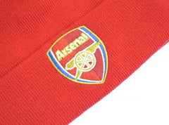 ARSENAL CREST KNITTED TURN UP HAT RED