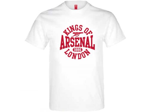 ARSENAL KINGS OF LONDON T SHIRT YOUTHS WHITE