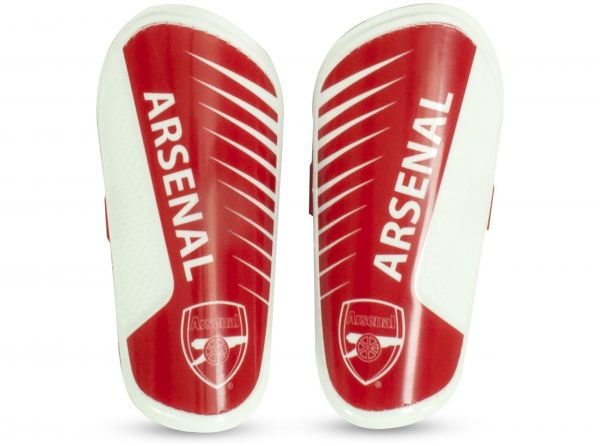 ARSENAL SPIKE SLIP IN SHINGUARDS WHITE RED