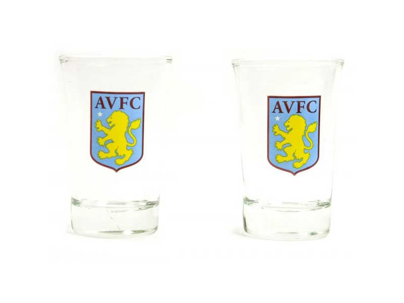 ASTON VILLA TWO PACK SHOT GLASSES