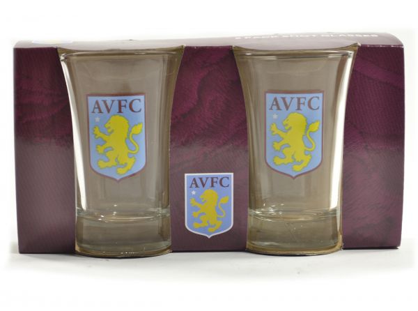 ASTON VILLA TWO PACK SHOT GLASSES