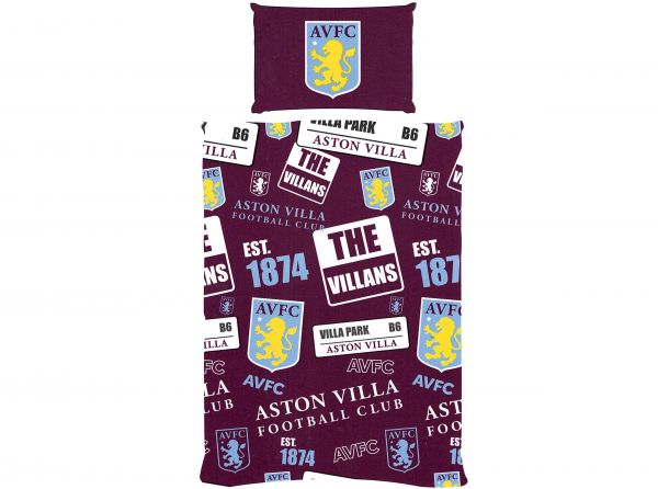 ASTON VILLA FC PATCH SINGLE DUVET