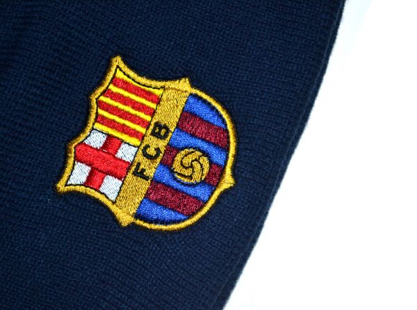 FC BARCELONA KNITTED BEANIE HAT NAVY