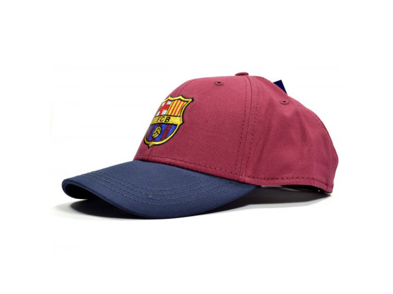 FC BARCELONA DELUXE CONTRAST BASEBALL CAP BURGANDY