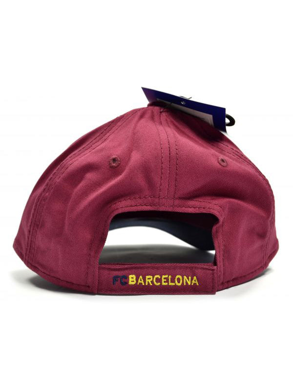 FC BARCELONA DELUXE CONTRAST BASEBALL CAP BURGANDY