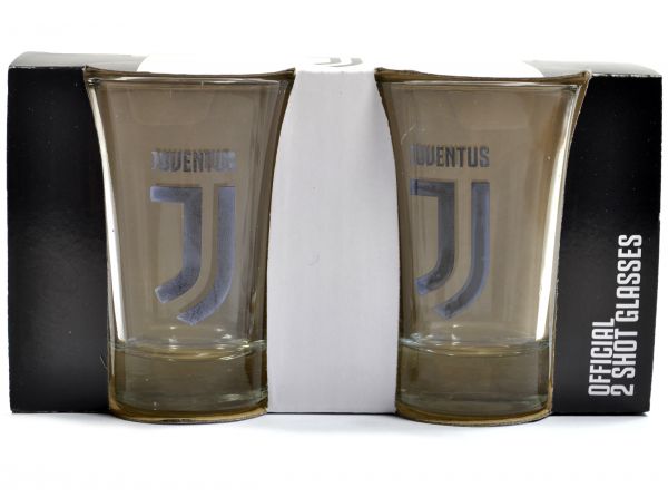 JUVENTUS TWO PACK WORD MARK SHOT GLASSES