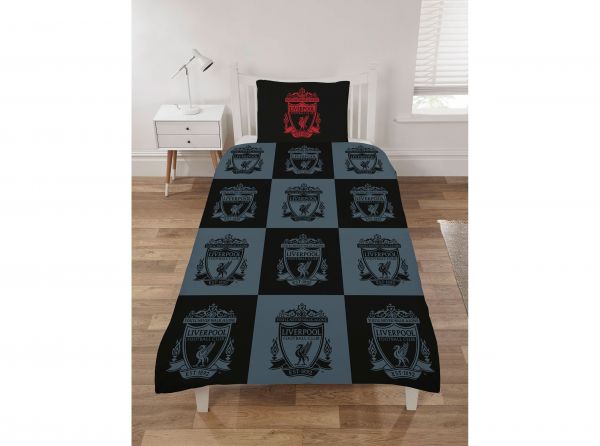 LIVERPOOL CHECKERBOARD SINGLE REVERSIBLE DUVET SET