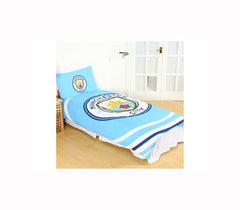 MAN CITY PULSE SINGLE DUVET AND PILLOW CASE SET